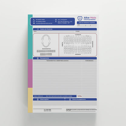 Plano de Tratamento e Orçamento | Modelo 002