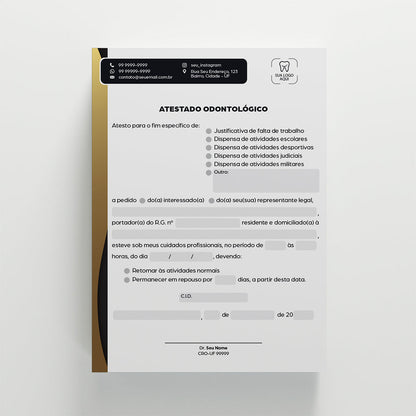 Atestado Odontológico | Modelo 004