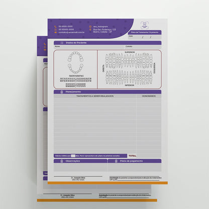 Plano de Tratamento e Orçamento | Modelo 005