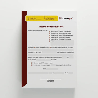 Atestado Odontológico | Modelo 001