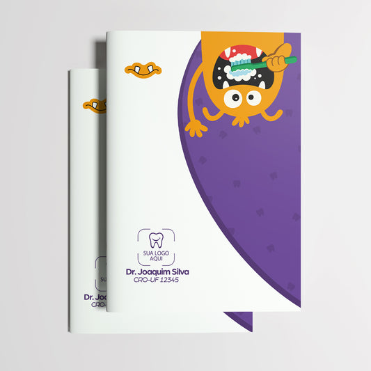 Carteira de Acompanhamento Odontopediátrico 8 Páginas | Modelo 003