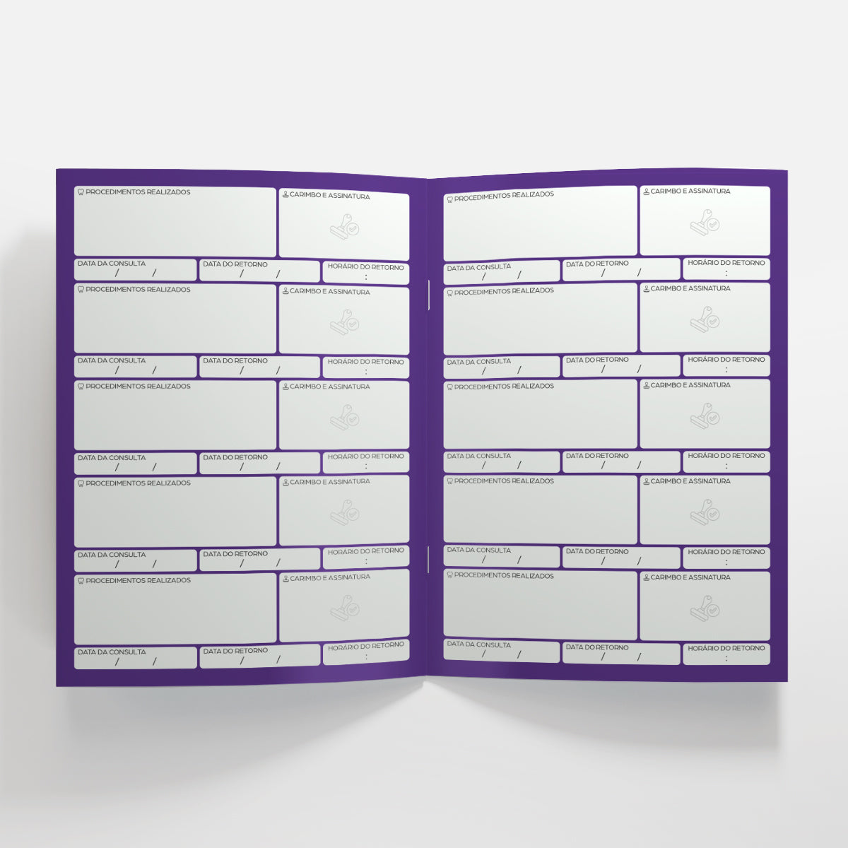 Carteira de Acompanhamento Odontopediátrico 8 Páginas | Modelo 003