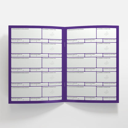 Carteira de Acompanhamento Odontopediátrico 8 Páginas | Modelo 003