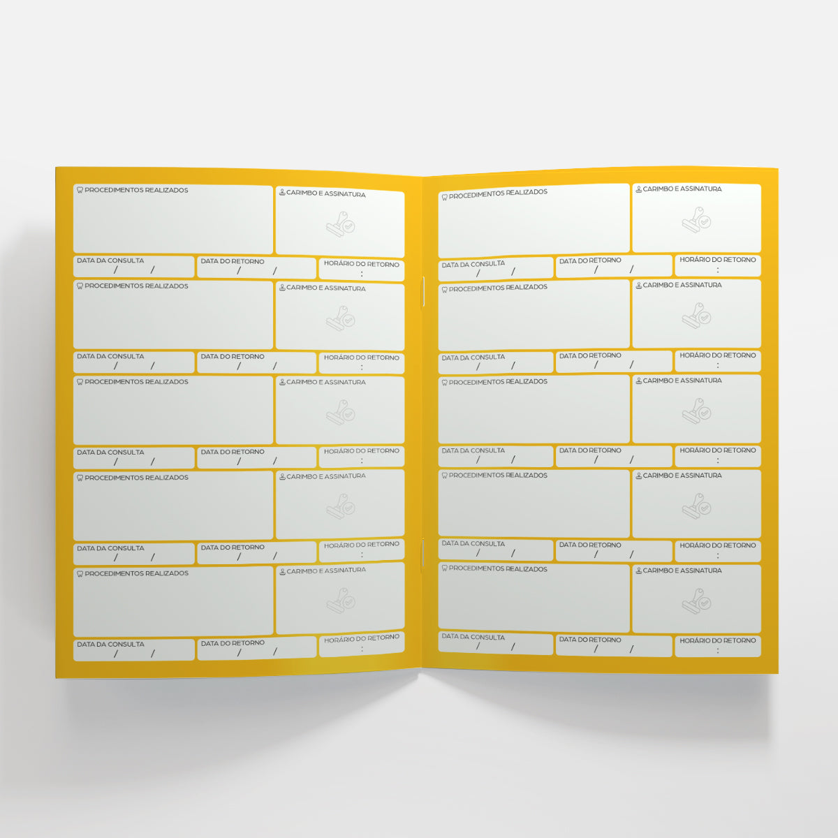 Carteira de Acompanhamento Odontopediátrico 8 Páginas | Modelo 004