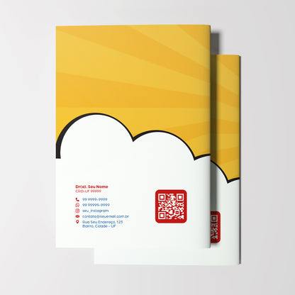 Carteira de Acompanhamento Odontopediátrico 8 Páginas | Modelo 004