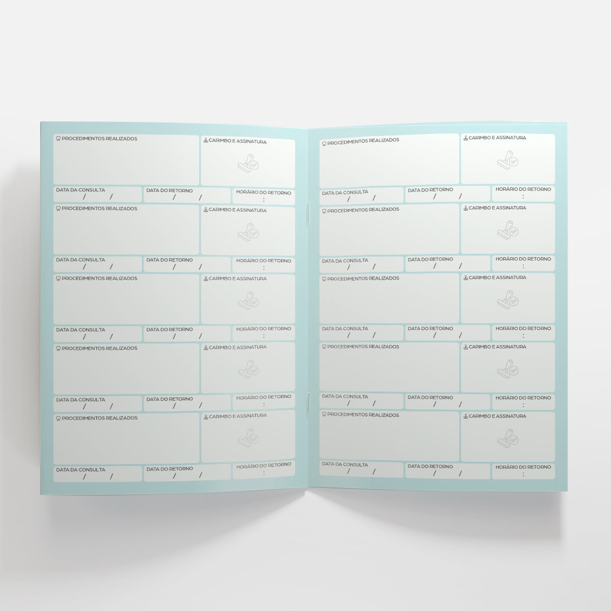 Carteira de Acompanhamento Odontopediátrico 8 Páginas | Modelo 005