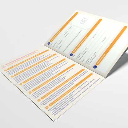 Carteira de Acompanhamento Odontopediátrico 8 Páginas | Modelo 007