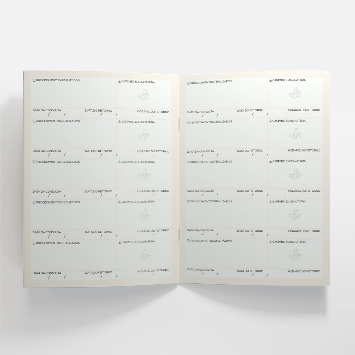 Carteira de Acompanhamento Odontopediátrico 8 Páginas | Modelo 007