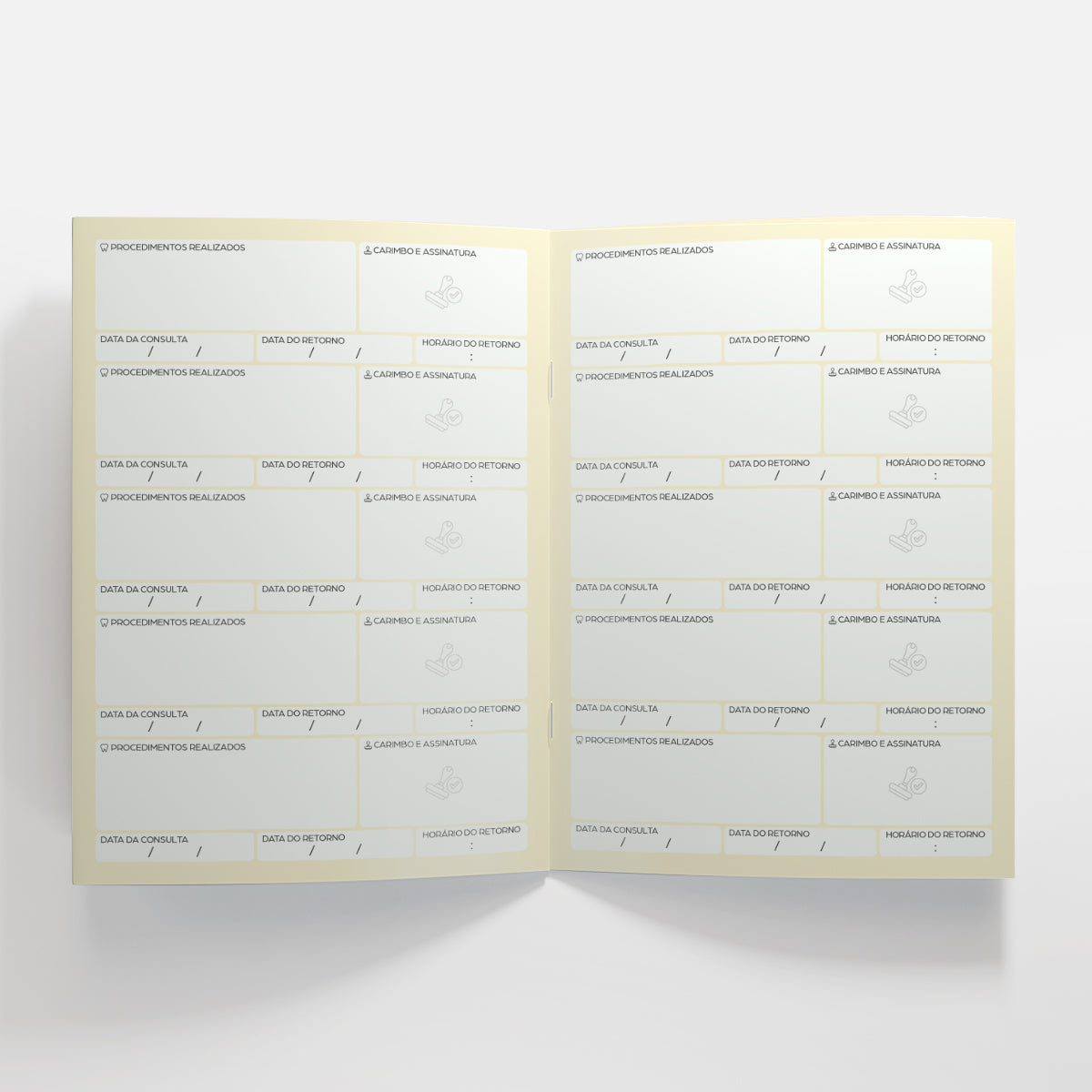 Carteira de Acompanhamento Odontopediátrico 8 Páginas | Modelo 001