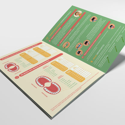 Carteira de Acompanhamento Odontopediátrico 8 Páginas | Modelo 001