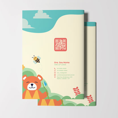 Carteira de Acompanhamento Odontopediátrico 8 Páginas | Modelo 001